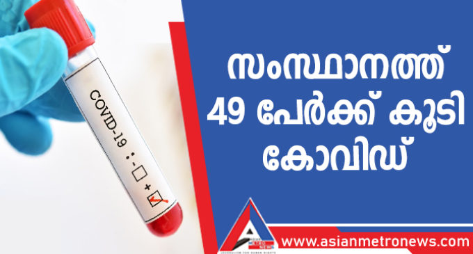സംസ്ഥാനത്ത് 49 പേർക്ക് കൂടി കോവിഡ്