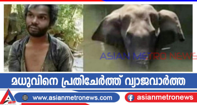 മധുവിനെ പ്രതിചേർത്ത് വ്യാജവാർത്ത