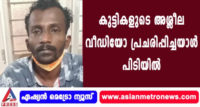കുട്ടികളുടെ അശ്ലീല വീഡിയോ പ്രചരിപ്പിച്ചയാൾ പിടിയിൽ