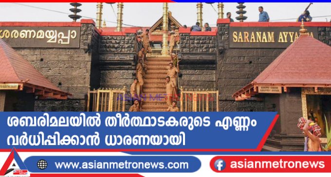 ശബരിമലയിൽ തീർത്ഥാടകരുടെ എണ്ണം വർധിപ്പിക്കാൻ ധാരണയായി