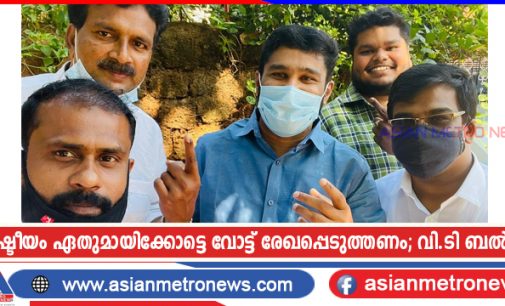 രാഷ്ട്രീയം ഏതുമായിക്കോട്ടെ വോട്ട് രേഖപ്പെടുത്തണം; വി.ടി ബൽറാം
