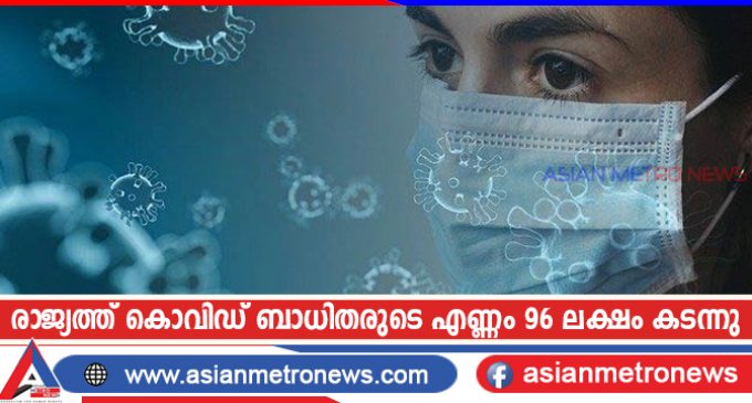 രാജ്യത്ത് കൊവിഡ് ബാധിതരുടെ എണ്ണം 96 ലക്ഷം കടന്നു