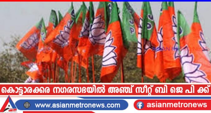 കൊട്ടാരക്കര നഗരസഭയിൽ അഞ്ച് സീറ്റ് ബി ജെ പി ക്ക്