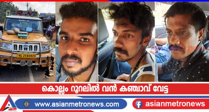 കൊല്ലം റൂറലിൽ വൻ കഞ്ചാവ് വേട്ട