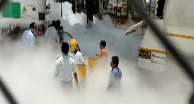 മഹാരാഷ്ട്രയിലെ ആശുപത്രിയിൽ ഓക്സിജൻ ടാങ്ക് ലീക്കായി; 11 കൊവിഡ് രോഗികൾ ശ്വാസംമുട്ടി മരിച്ചു