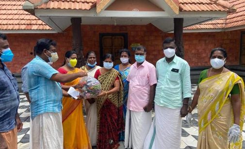 കോവിഡ് മഹാമാരിയിൽ ദുരിതമനുഭവിക്കുന്ന ഭവനങ്ങളിൽ കിറ്റ് നൽകി.