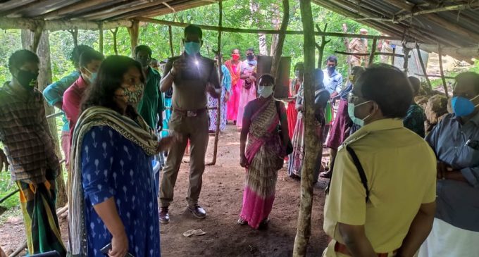 ജില്ലാ പോലീസ് മേധാവി ചെങ്ങറ പുനരധിവാസ കോളനി സന്ദർശിച്ചു