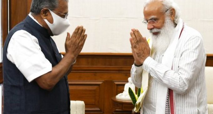 പ്രധാനമന്ത്രിയുമായി മുഖ്യമന്ത്രി കൂടിക്കാഴ്ച നടത്തി