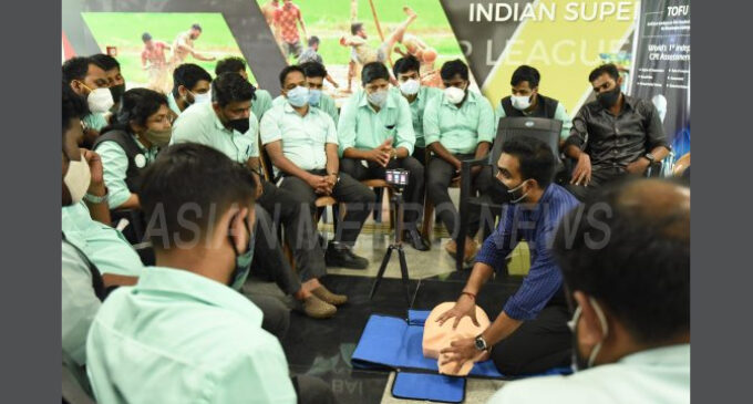 കൊച്ചി മെട്രോ ജീവനക്കാര്ക്ക് ആധുനിക സി.പി.ആര് പരീശീലനം നൽകി